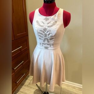 Like new Keepsake The Label Shimmering Hand Beaded Skater Mini Dress Sz XS